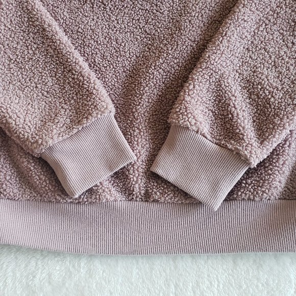 UNIVERSAL THREAD Sherpa Scoop Neck Raglan Pullover Mauve Sweater SZ XS - Picture 6 of 12